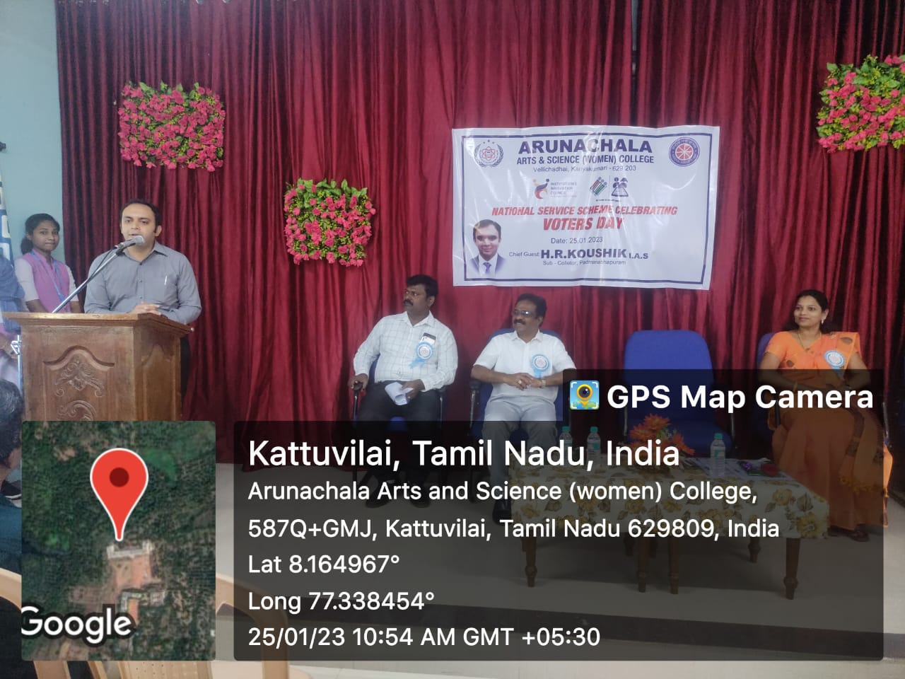 Voters day was celebrated and H. R. KOUSHIK I.A.S (Sub collector, Pathmanathapuram was the chief guest.